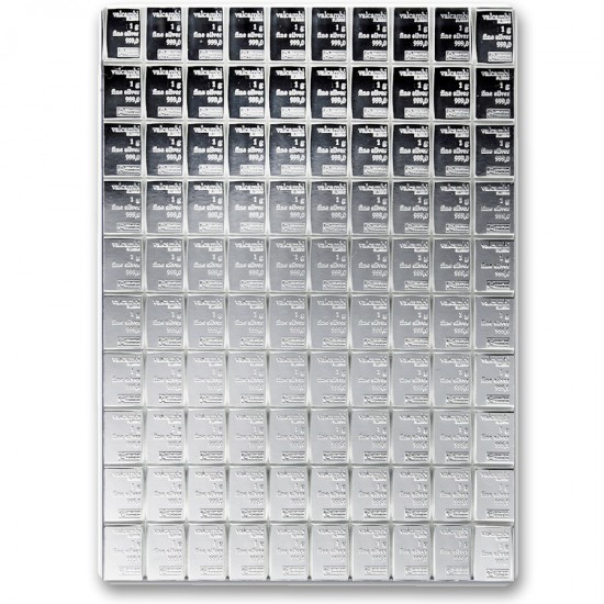 100 x 1g Valcambi Silver CombiBar (with COA) 100 x 1g Valcambi Silver CombiBar (with COA)