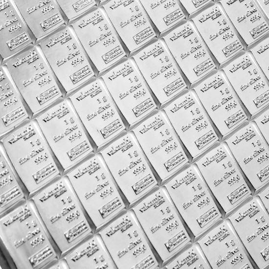 100 x 1g Valcambi Silver CombiBar (with COA) 100 x 1g Valcambi Silver CombiBar (with COA)