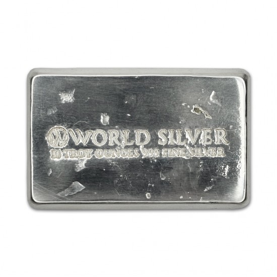 10 Oz Rustic World Silver Bar (With COA)