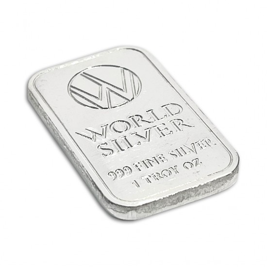 1 Oz World Silver .999 Fine Silver Bar 1 Oz World Silver .999 Fine Silver Bar