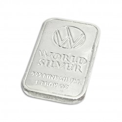 1 Oz World Silver .999 Fine Silver Bar