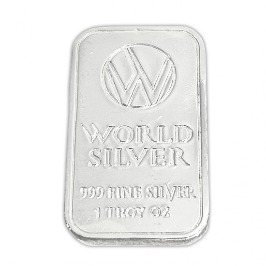 1 Oz World Silver .999 Fine Silver Bar 1 Oz World Silver .999 Fine Silver Bar