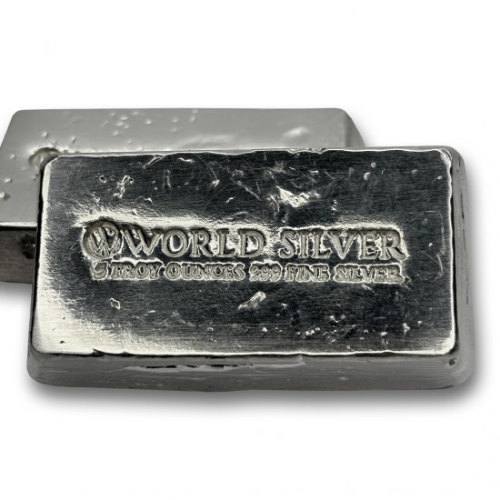 5 Oz Rustic World Silver Bar (With COA)