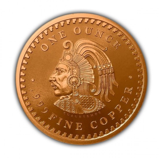 1 Oz Aztec Calendar Copper Round