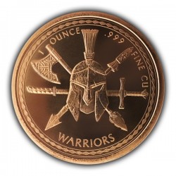 1 Oz Spartan Warrior Copper Round