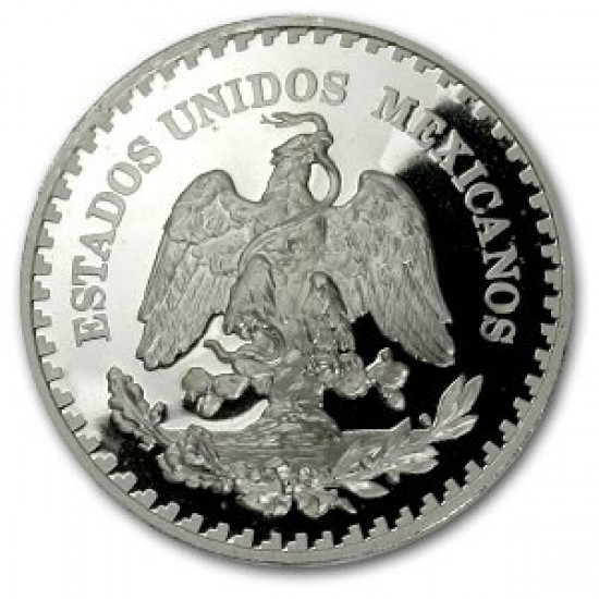 1987 5 Oz Silver Medal Mexico (ANA 96th Anniv, Abrasions)