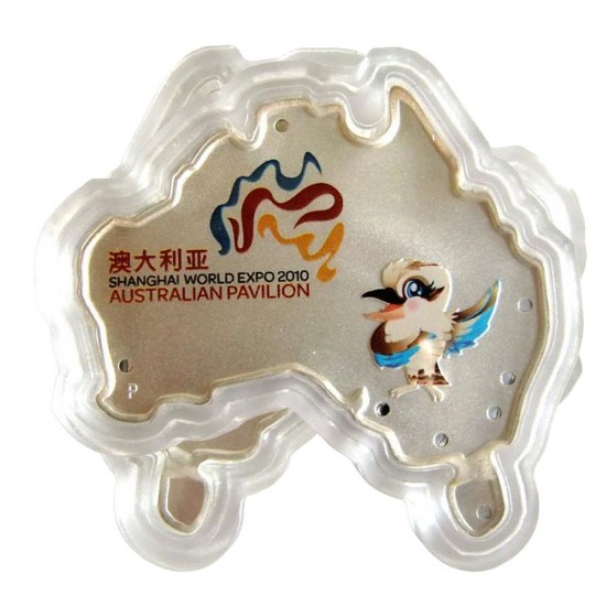 2010 1 Oz Australian Shangai World Expo Map