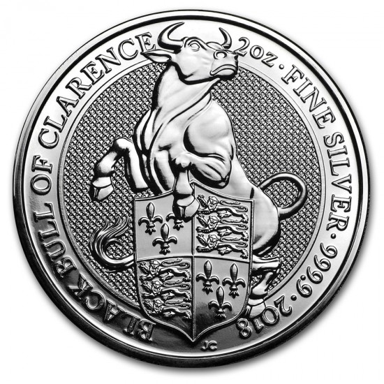 2018 2 Oz UK Queen's Beasts (The Bull)
