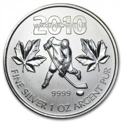 2010 1 Oz Canada Silver Olympic Hockey