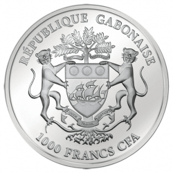 2013 1 Oz Holographic République Gabonaise Springbok