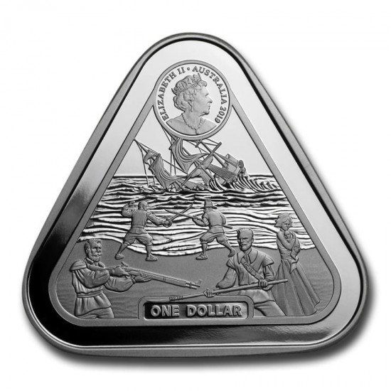 2019 1 Oz Australian Silver Batavia Shipwreck Triangular