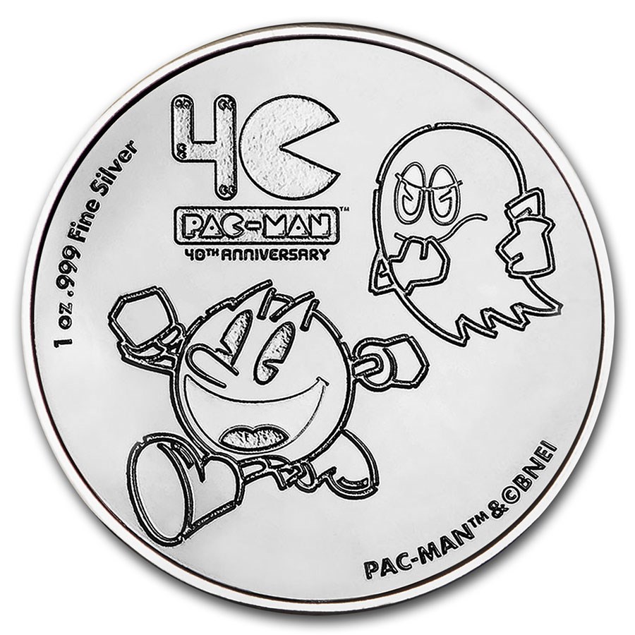 パックマン シルバー 1オンス 楽天市場】色付き 1 オンス シルバー パックマン & ゴースト型