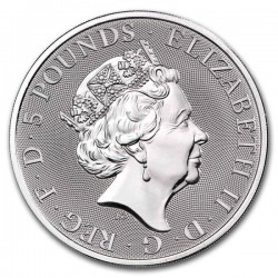 2021 2 Oz GBP UK Silver Queen's Beasts (The Completer)