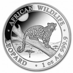 2021 1 Oz Silver African Wildlife Leopard