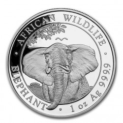 2021 1 Oz Somalia Silver Elephant