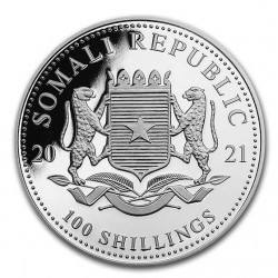 2021 1 Oz Somalia Silver Elephant