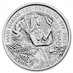 2022 1 Oz GBP UK Silver Maid Marian
