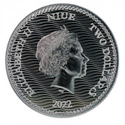 2022 1 Oz Niue Calico Jack - Jolly Roger Series Silver Coin