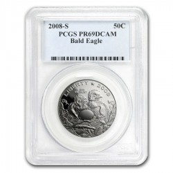2008-s 1/2 Dollar Bald Eagle Clad Commem PR69 PCGS