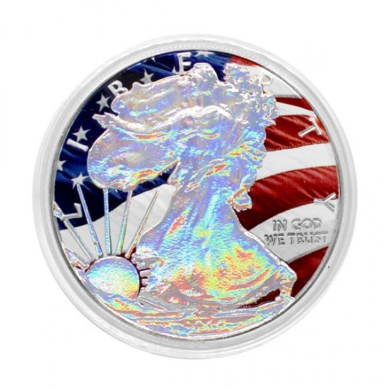 2014 1 Oz US Flag Holographic American Eagle