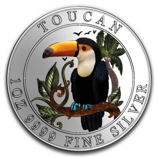 2018 1 Oz Niue Brazilian Toucan Colorized