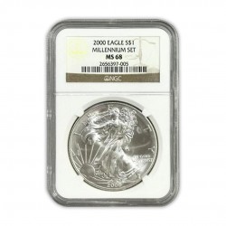 2000 1 Oz NGC MS68 American Silver Eagle (Millennium Set)