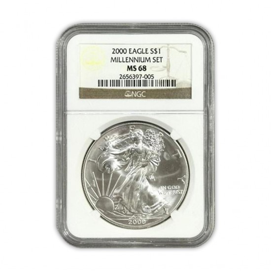 2000 1 Oz NGC MS68 American Silver Eagle (Millennium Set)