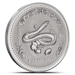2001 1 Oz Australian Silver Lunar Snake