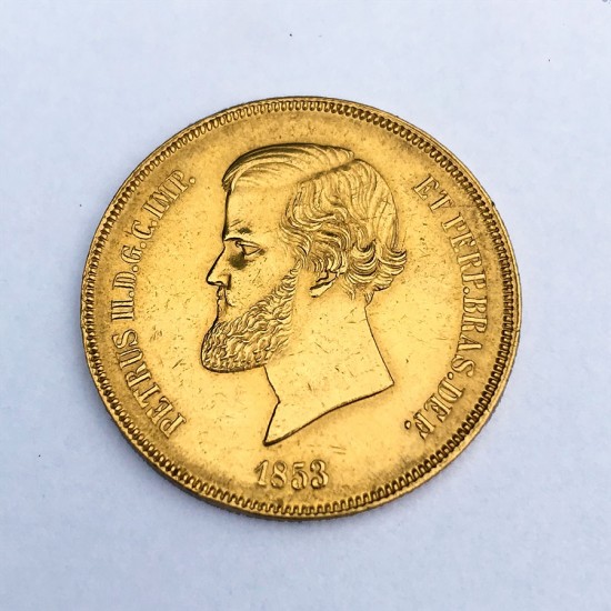 1853 Brazil Gold 20000 Reis