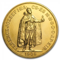 1908 Hungary Gold 100 Korona Restrike