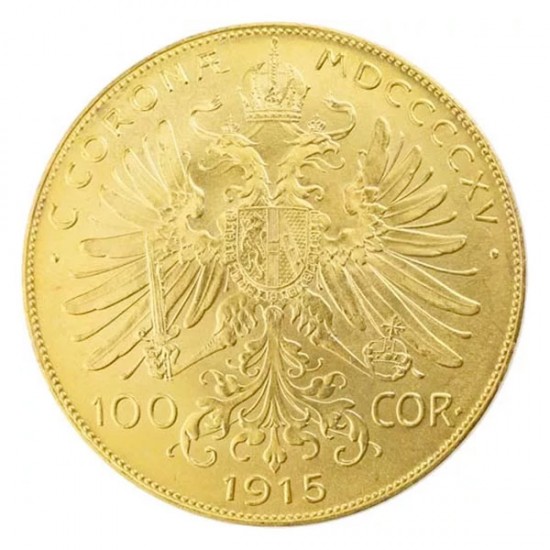 1915 Austrian Gold 100 Korona Restrike