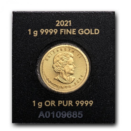 2021 1g Gold Maple Leaf (in Assay) 2021 1g Gold Maple Leaf (in Assay)