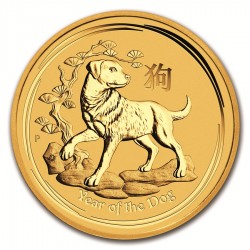 2018 1/4 Oz Australian Gold Lunar Dog