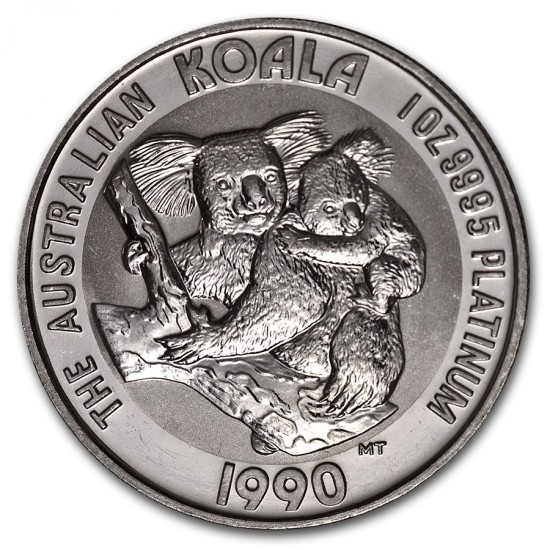 1990 1 Oz Australian Platinum Koala