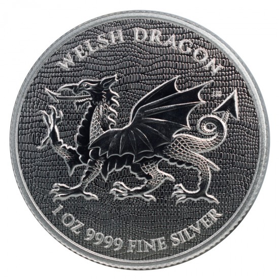 2022 1 Oz Niue Welsh Dragon Heraldic Series Silver Coin