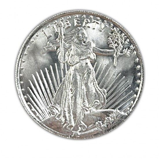 1 Oz Standing Liberty Silver Round